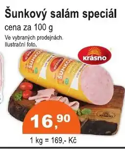 COOP DISKONT Šunkový salám speciál nabídka