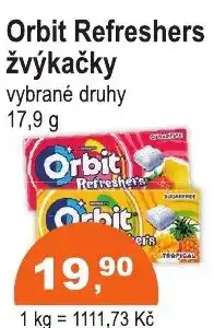 COOP DISKONT Orbit Refreshers žvýkačky nabídka