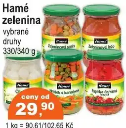 COOP DISKONT Hamé zelenina nabídka