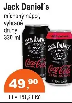 COOP DISKONT Jack Daniel's míchaný nápoj nabídka