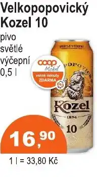 COOP DISKONT Velkopopovický Kozel 10 nabídka