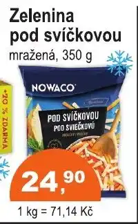 COOP DISKONT NOWACO Zelenina pod svíčkovou nabídka