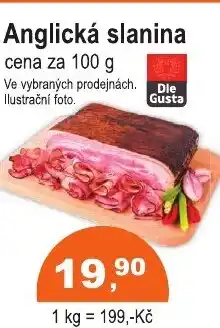 COOP DISKONT Anglická slanina nabídka