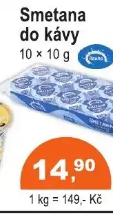 COOP DISKONT Ranko Smetana do kávy nabídka