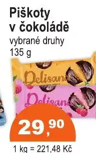 COOP DISKONT Piškoty v čokoládě nabídka
