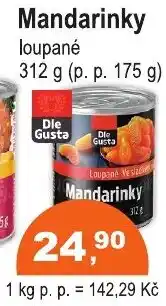 COOP DISKONT Mandarinky loupané nabídka