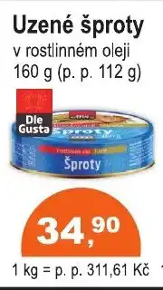 COOP DISKONT Uzené šproty v rostlinném oleji nabídka