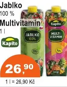 COOP DISKONT Kapito Jablko 100% Multivitamín nabídka