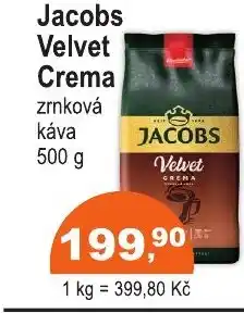 COOP DISKONT Jacobs Velvet Crema zrnková káva nabídka