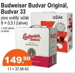COOP DISKONT Budweiser Budvar Originál, Budvar 33 nabídka