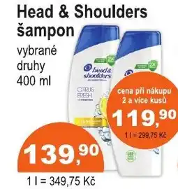 COOP DISKONT Head & Shoulders šampon nabídka