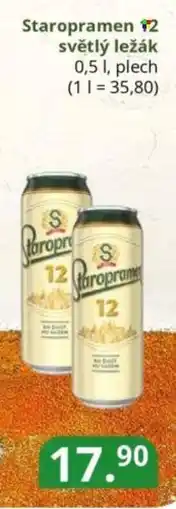 Potraviny CZ Staropramen 2 světlý ležák nabídka