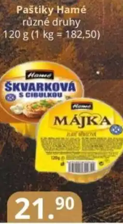 Potraviny CZ Paštiky Hamé nabídka