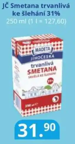 Potraviny CZ Madeta Jč Smetana trvanlivá ke slehani 31% nabídka