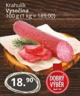 Potraviny CZ Vysočina nabídka