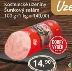 Potraviny CZ Kostelecké uzeniny Šunkový salám nabídka