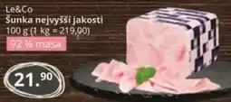 Potraviny CZ Le&Co Šunka nejvyšší jakosti nabídka