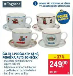 Makro Šálek s podšálkem sáně, ponožka, auto, domeček nabídka