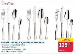 Makro Příbory linie palace, superga a synthesis nabídka