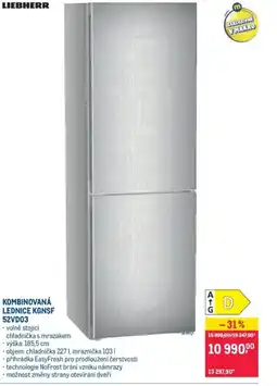 Makro Kombinovaná lednice kgnsf 52vd03 nabídka