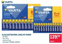 Makro Alkalické baterie longlife power nabídka