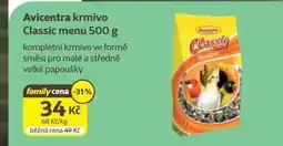 Super Zoo Avicentra krmivo Classic menu nabídka
