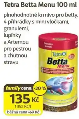 Super Zoo Tetra Betta Menu nabídka