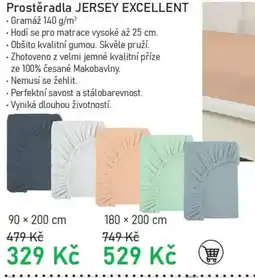 Vesna Prostěradla JERSEY EXCELLENT nabídka