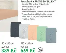 Vesna Prostěradla FROTÉ EXCELLENT nabídka