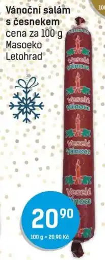 Konzum Vánoční salám s česnekem nabídka