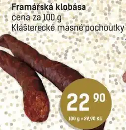 Konzum Framářská klobása nabídka