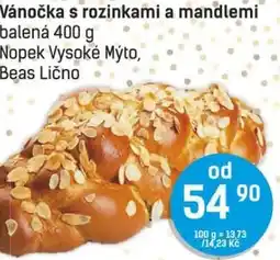 Konzum Vánočka s rozinkami a mandlemi nabídka