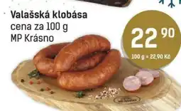 Konzum Valašská klobása nabídka