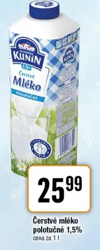 TEMPO Čerstvé mléko polotučné 1,5% nabídka