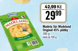 TEMPO MADETA Sýr Madeland Originál 45% plátky nabídka