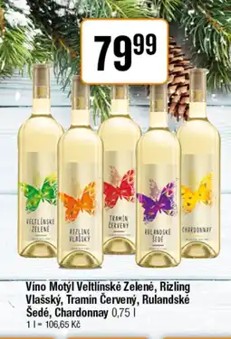 TEMPO Víno Motýl Veltlínské Zelené, Rizling Vlašský, Tramín Červený, Rulandské Šedé, Chardonnay nabídka