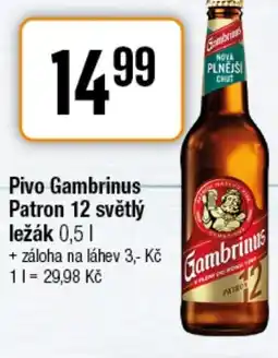TEMPO Pivo Gambrinus Patron 12 světlý ležák nabídka
