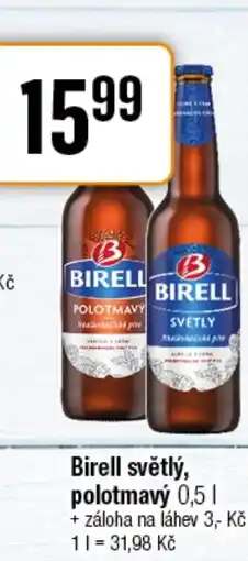 TEMPO Birell světlý, polotmavý nabídka