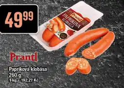 TEMPO Papriková klobása nabídka