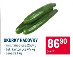 Makro Okurky hadovky nabídka
