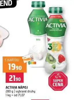 Terno Activia nápoj nabídka