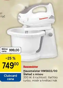 Tesco Hausmeister HM5602/00 Šlehač s mísou nabídka