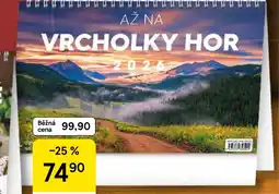 Tesco Stolní kalendář Až na vrcholky hor 2026 nabídka