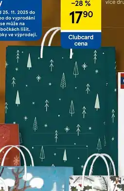 Tesco Vánoční dárková taška nabídka