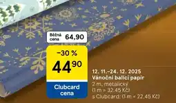 Tesco Vánoční balicí papír nabídka