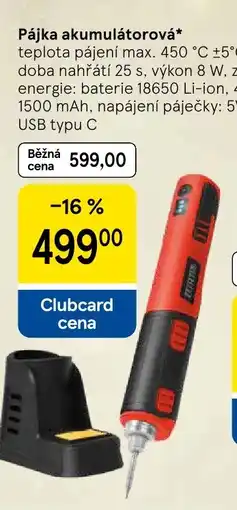 Tesco Pájka akumulátorová nabídka