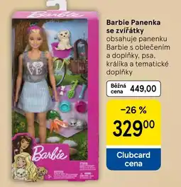 Tesco Barbie Panenka se zvířátky nabídka