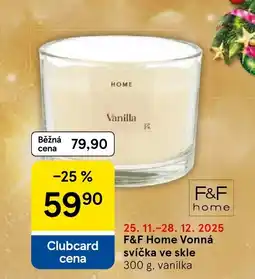 Tesco F&F Home Vonná svíčka ve skle nabídka