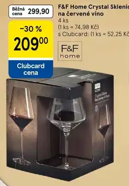 Tesco F&F Home Crystal Sklenice na červené víno nabídka