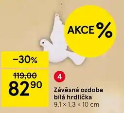 Tesco Závěsná ozdoba bílá hrdlička nabídka